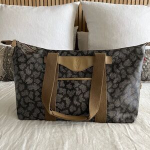 YSL - Vintage Yves Saint Laurent Monogram Canvas Duffle Weekender Travel Bag